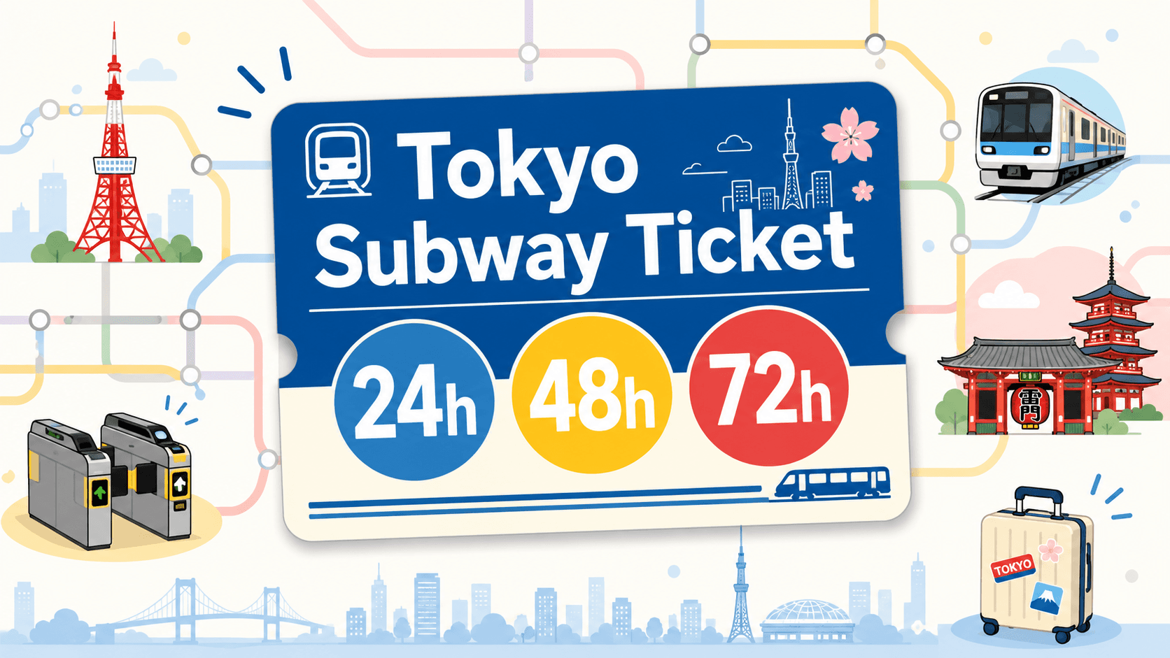 東京地鐵24/48/72小時乘車券|Tokyo Subway Ticket購買與使用方式🚇